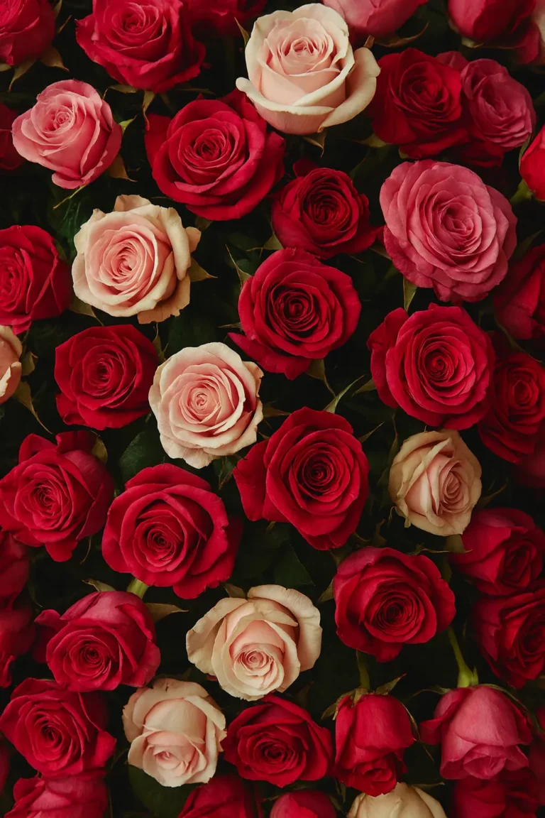 Róże białe, czerwone, różowe
