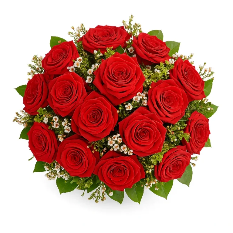 bukiet 21 serc - czerwone róże