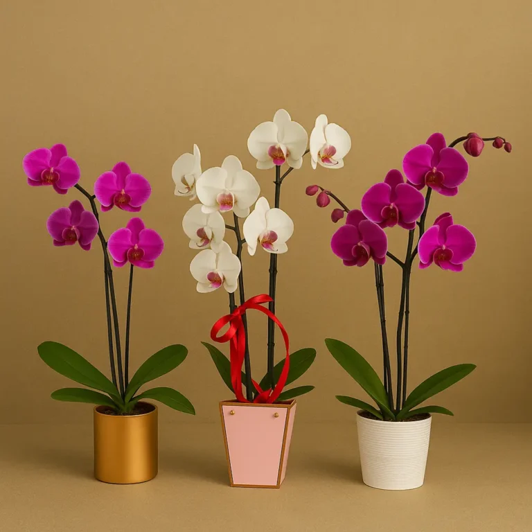 kwiaty doniczkowe - storczyk, azalia