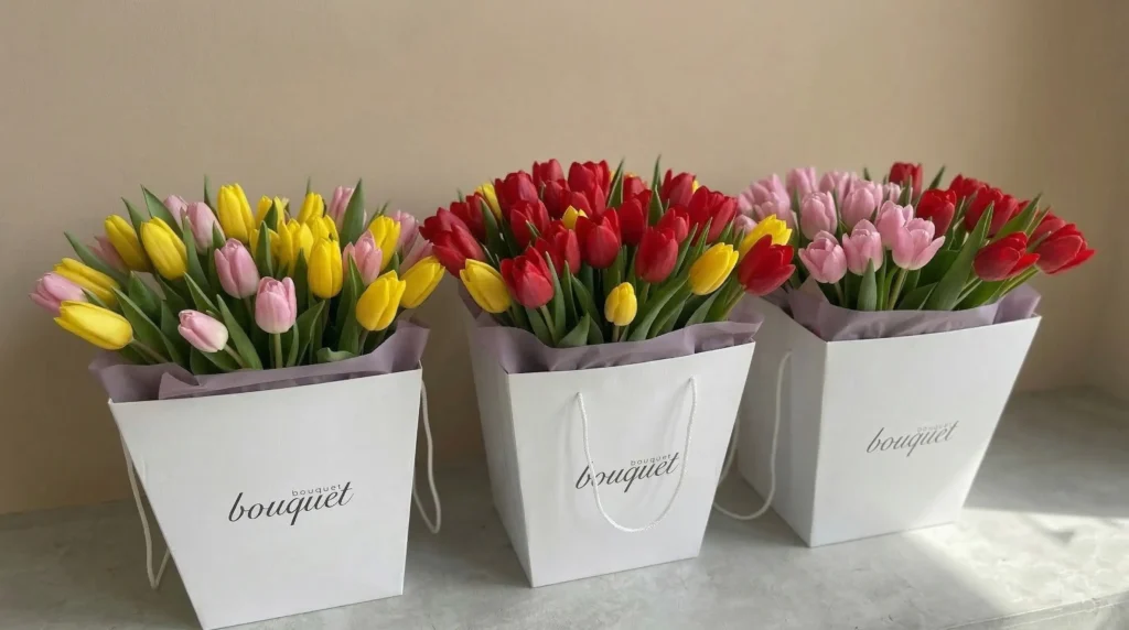 tulipany we flowerboxach